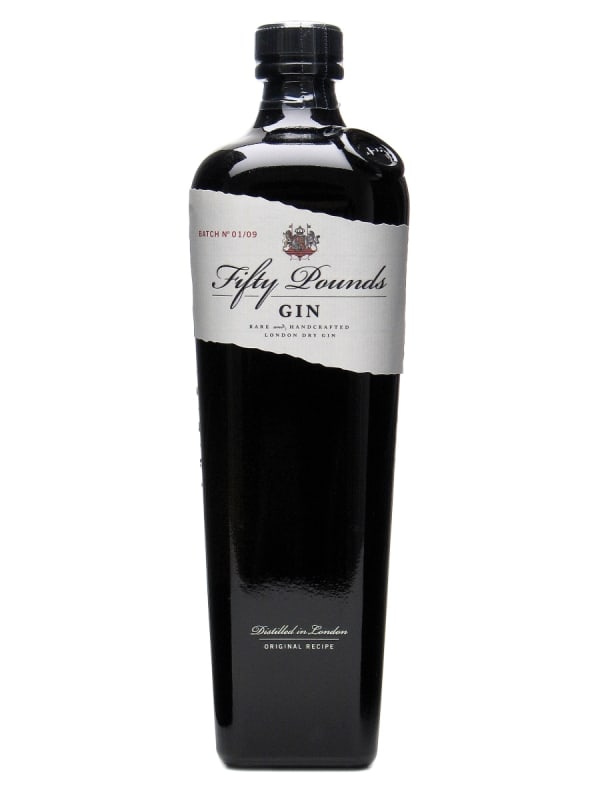 Fifty Pounds London Dry Gin Front Bottle Shot