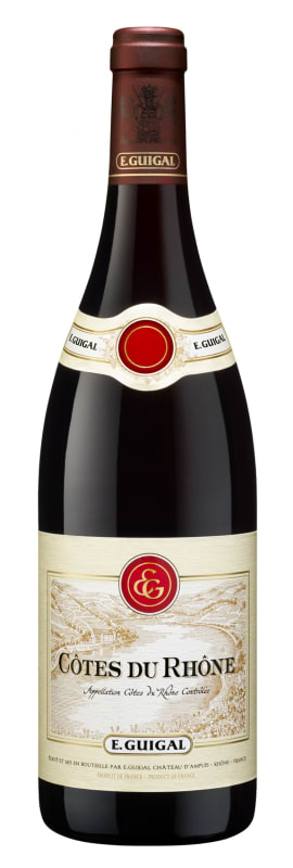 E. Guigal Cotes du Rhone Rouge 2023 Front Bottle Shot