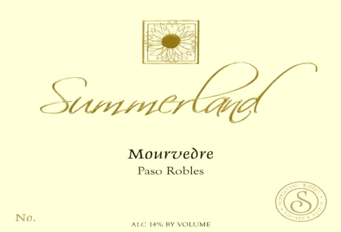 Summerland Mourvedre 2014 Front Label