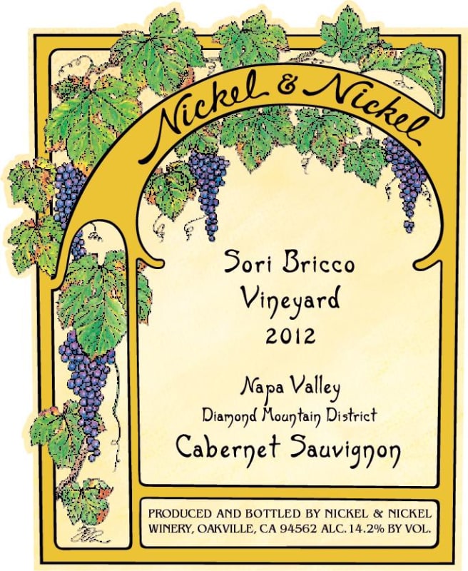 Nickel & Nickel Sori Bricco Vineyard Cabernet Sauvignon 2012 Front Label