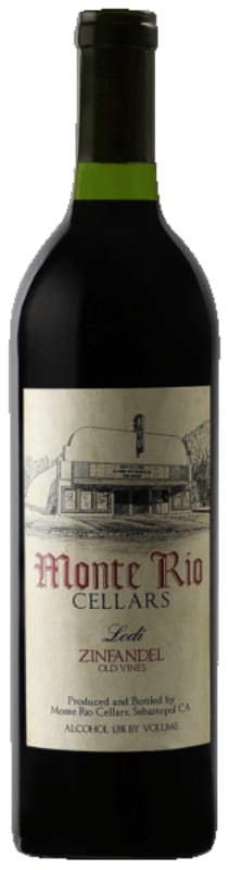 Monte Rio Old Vine Zinfandel 2021 Front Bottle Shot