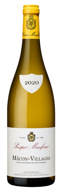 Prosper Maufoux Macon Villages Chardonnay 2020 Front Bottle Shot