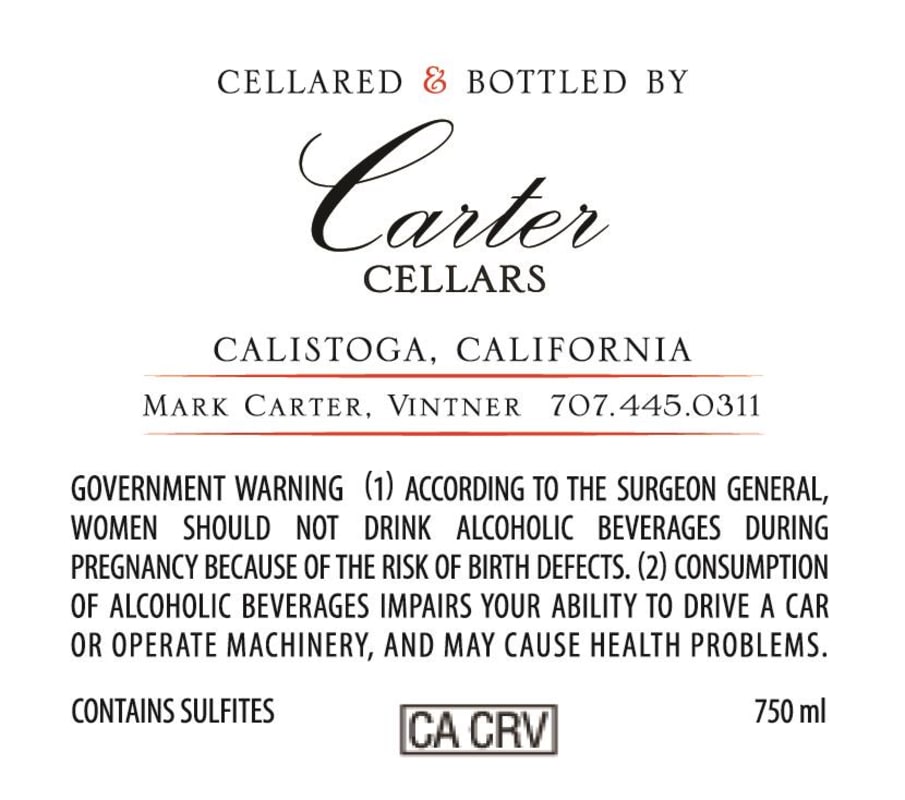 Carter Cellars Cabernet Sauvignon Carter 2023 Front Bottle Shot