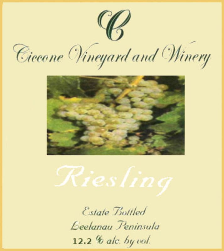 Ciccone Vineyard & Winery Riesling 2013 Front Label