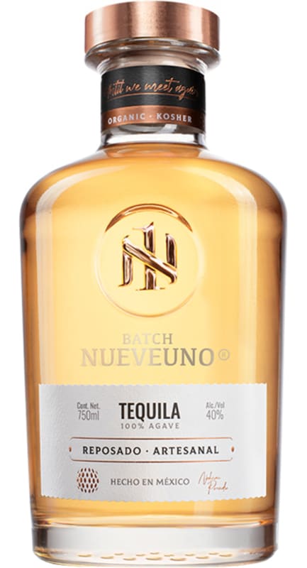 NueveUno Organic Reposado Tequila Front Bottle Shot