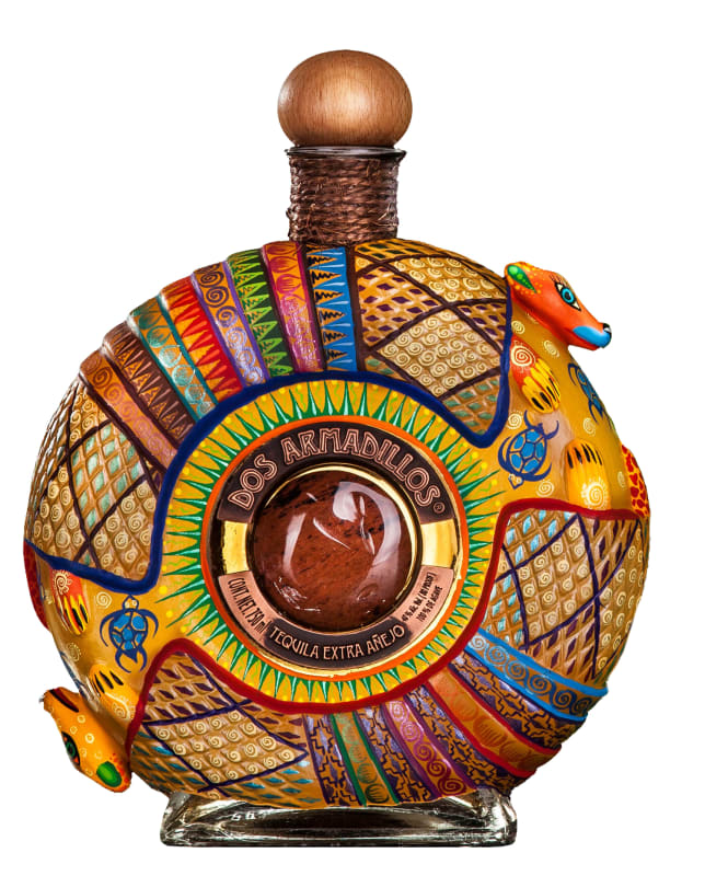 Dos Armadillos Oaxaca Collection Extra Anejo Tequila Front Bottle Shot