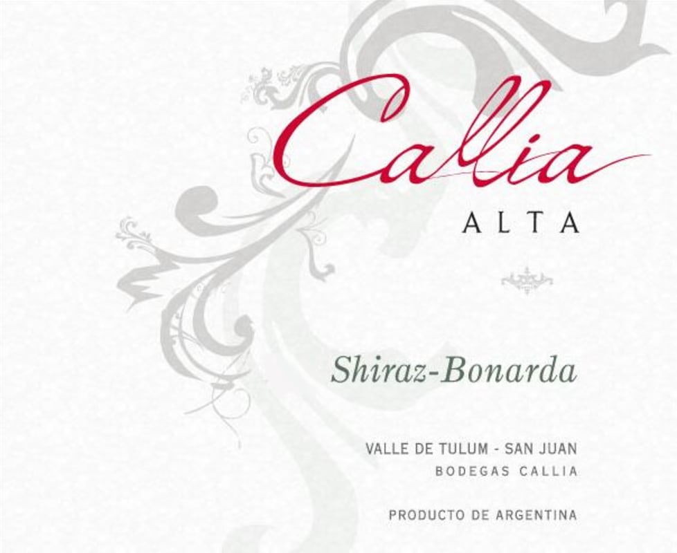 Bodegas Callia Alta Syrah-Bonarda 2015 Front Label
