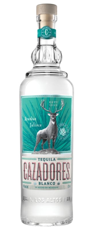 Cazadores Blanco Tequila Front Bottle Shot