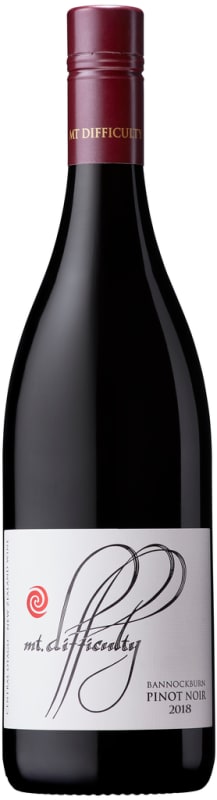 Mt Difficulty Bannockburn Pinot Noir 2018 Front Bottle Shot