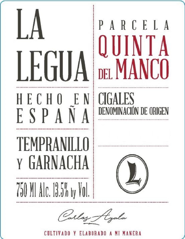 La Legua Parcela Quinta del Manco 2017 Front Label