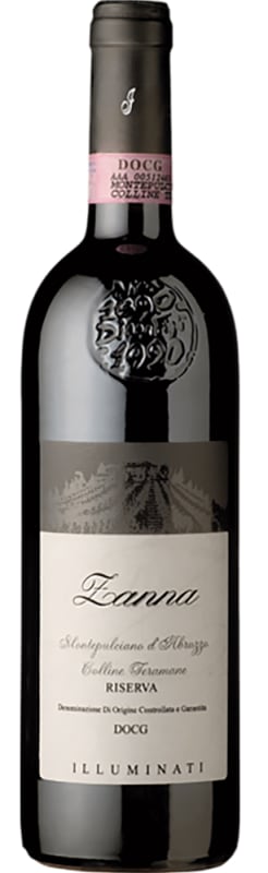 Illuminati Montepulciano d'Abruzzo Zanna Colline Teramane Riserva 2018 Front Bottle Shot