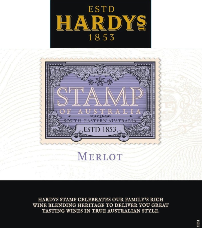 Hardys Stamp Merlot 2015 Front Label