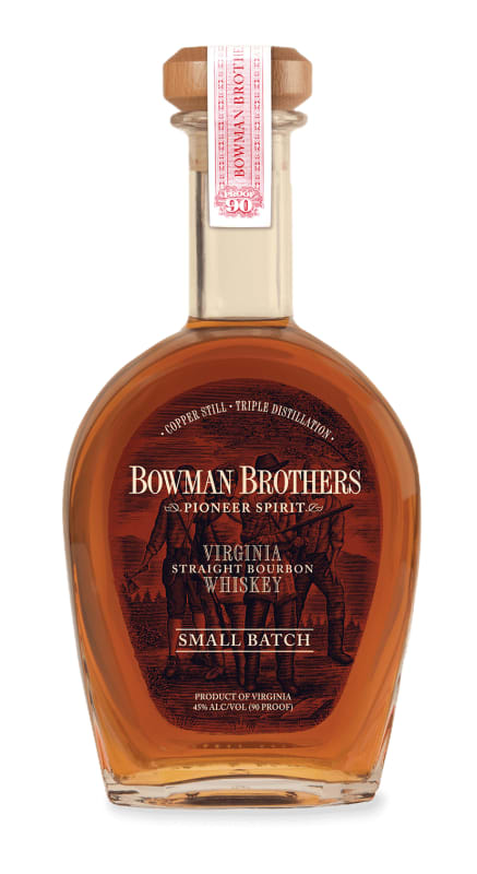 Bowman Brothers Small Batch Straight Bourbon Whiskey Front Bottle Shot