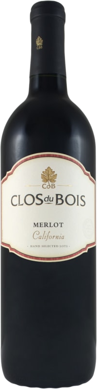 Clos du Bois California Merlot 2017 Front Bottle Shot