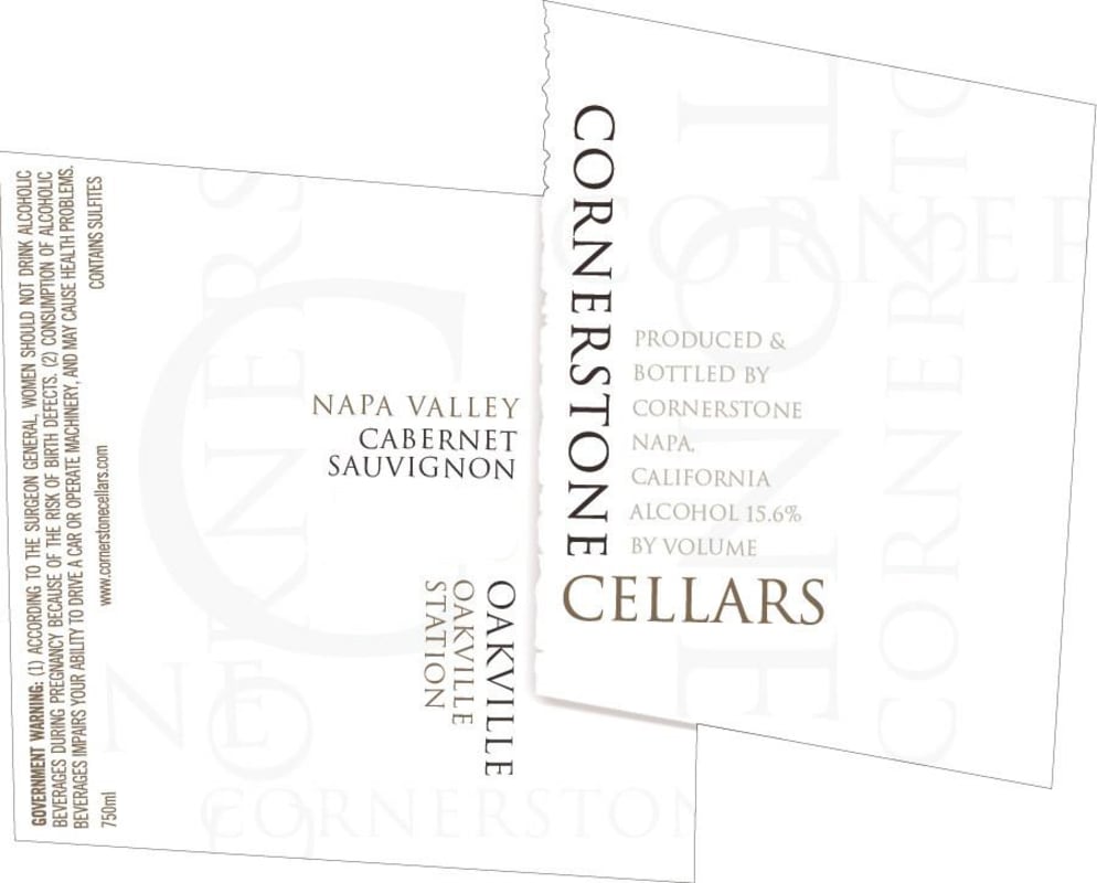 Cornerstone Cellars Oakville Station Cabernet Sauvignon 2021 Front Label