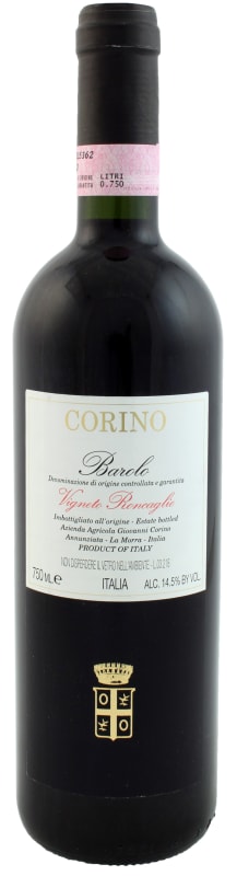 Giovanni Corino Barolo Vigna Rocche 1996 Front Bottle Shot