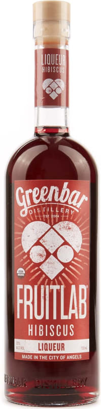 Greenbar Fruitlab Hibiscus Liqueur Front Bottle Shot