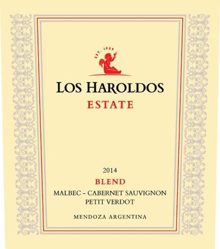 Los Haroldos Estate Roble Blend 2014 Front Label