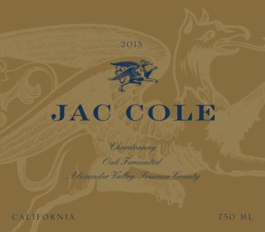 Jac Cole Oak Fermented Chardonnay 2015 Front Label