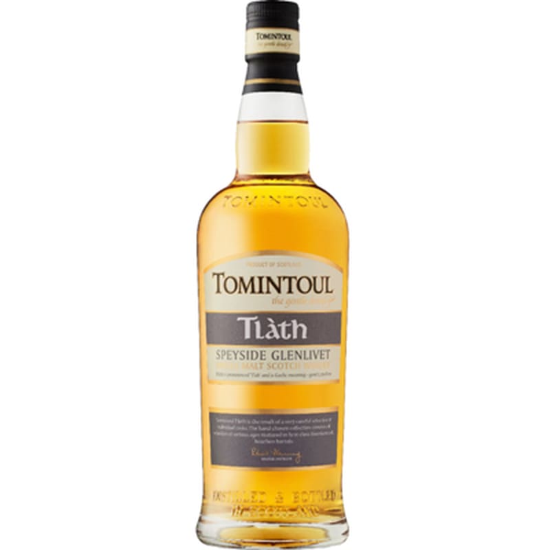 Tomintoul Tlath Speyside Glenlivet Single Malt Scotch Whisky Front Bottle Shot