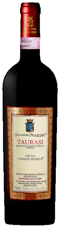 Salvatore Molettieri Taurasi Vigna Cinque Querce 2017 Front Bottle Shot