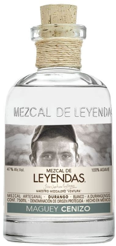 Mezcal De Leyendas Durango Maguey Cenizo Mezcal Front Bottle Shot