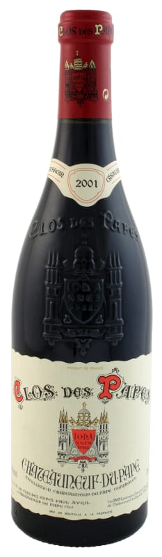 Clos des Papes Chateauneuf-du-Pape (stained label) 2001 Front Bottle Shot