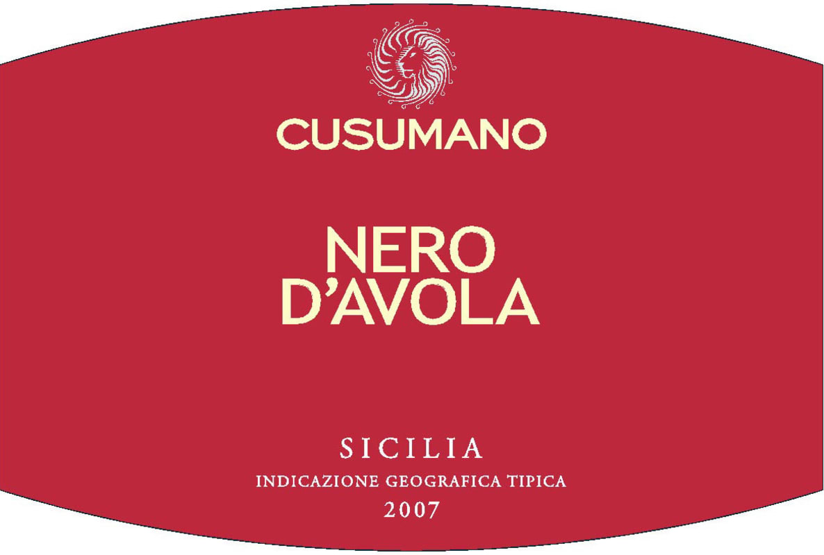 Cusumano Terre Siciliane Nero d'Avola 2007 Front Label