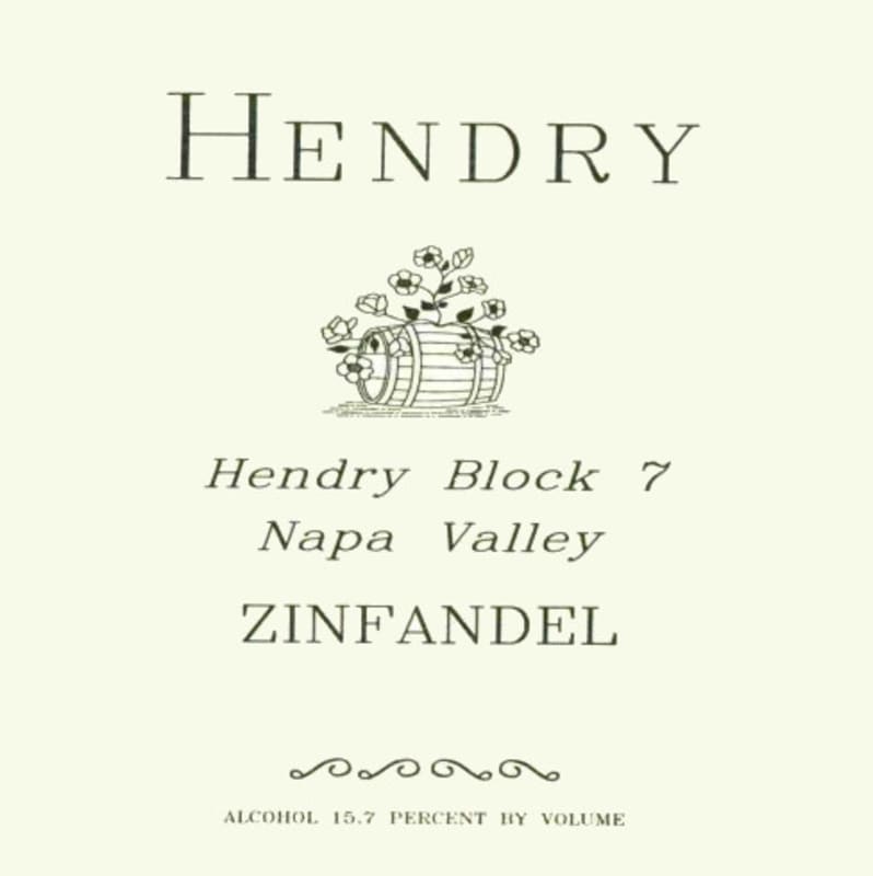 Hendry Napa Valley Block 7 Zinfandel 2004 Front Label