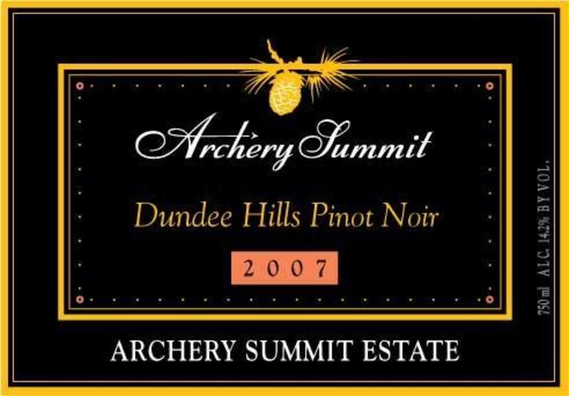 Archery Summit Archery Summit Estate Pinot Noir 2007 Front Label