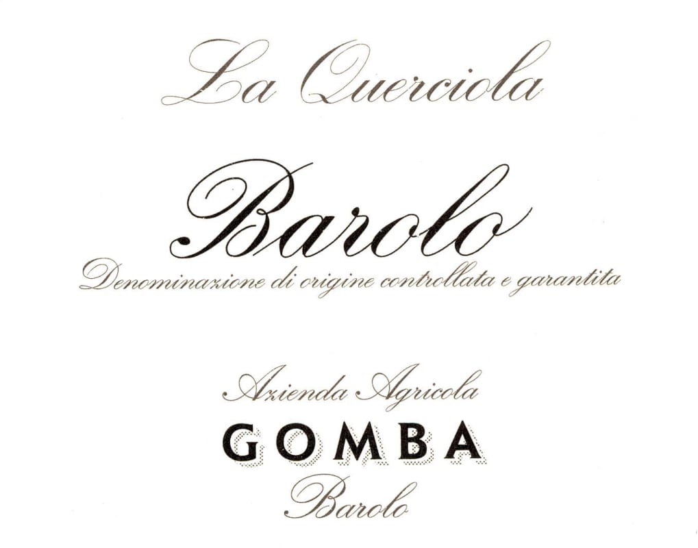 Cascina Boschetti Gomba Barolo La Querciola 2015 Front Label
