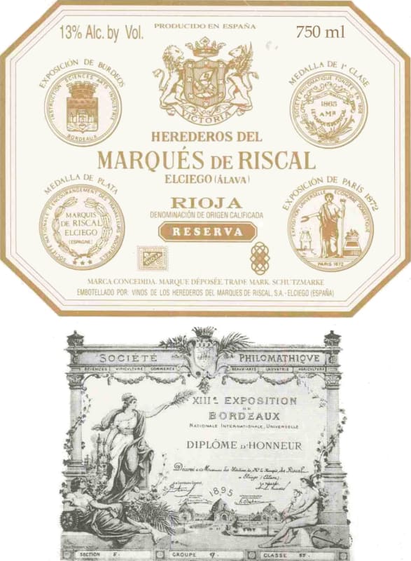 Marques de Riscal Reserva 2003 Front Label