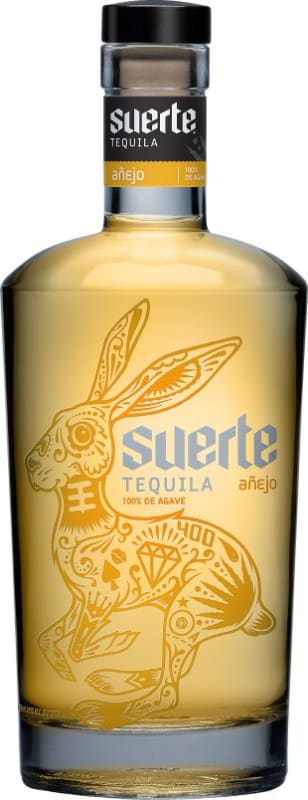Suerte Anejo Tequila Front Bottle Shot