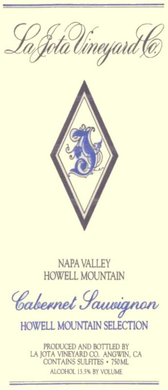 La Jota Howell Mountain Cabernet Sauvignon 2004 Front Label