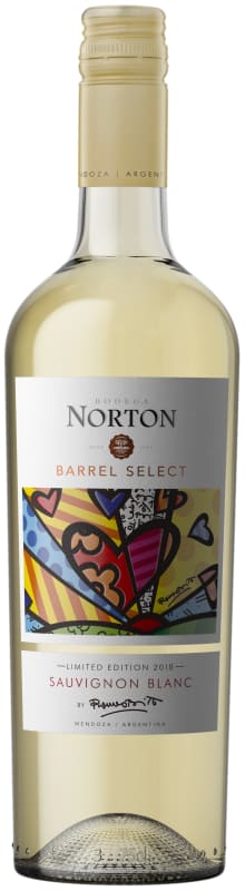 Bodega Norton Britto Artist Label Barrel Select Sauvignon Blanc 2018 Front Bottle Shot