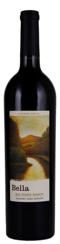 Bella Vineyards Big River Ranch Zinfandel 2016 Front Bottle Shot