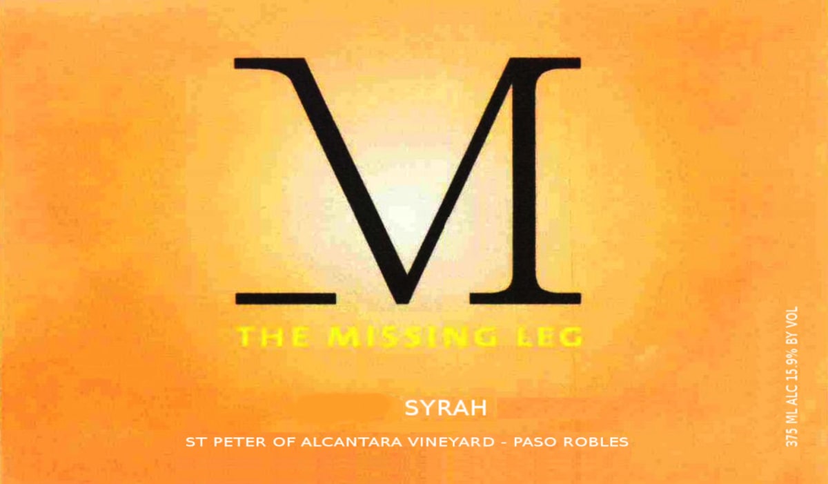 The Missing Leg St. Peter of Alcantara Vineyard Syrah 2013 Front Label