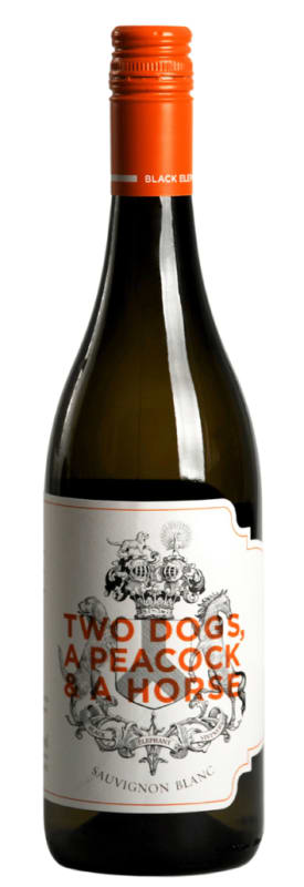 Black Elephant Vintners Two Dogs a Peacock and Horse Sauvignon Blanc 2023 Front Bottle Shot