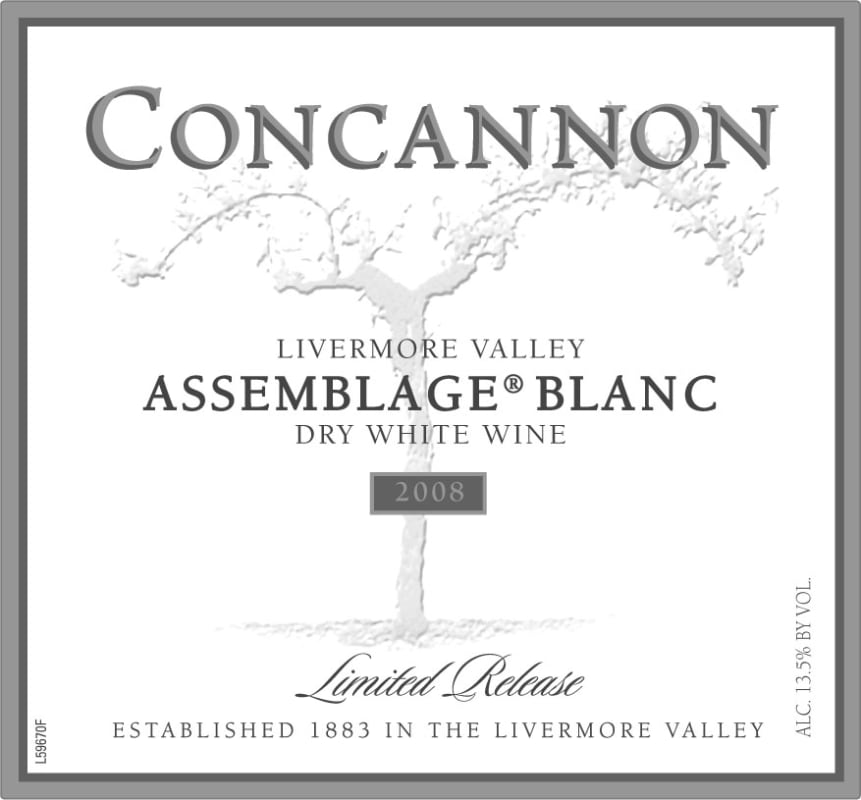 Concannon Limited Release Assemblage Blanc 2008 Front Label
