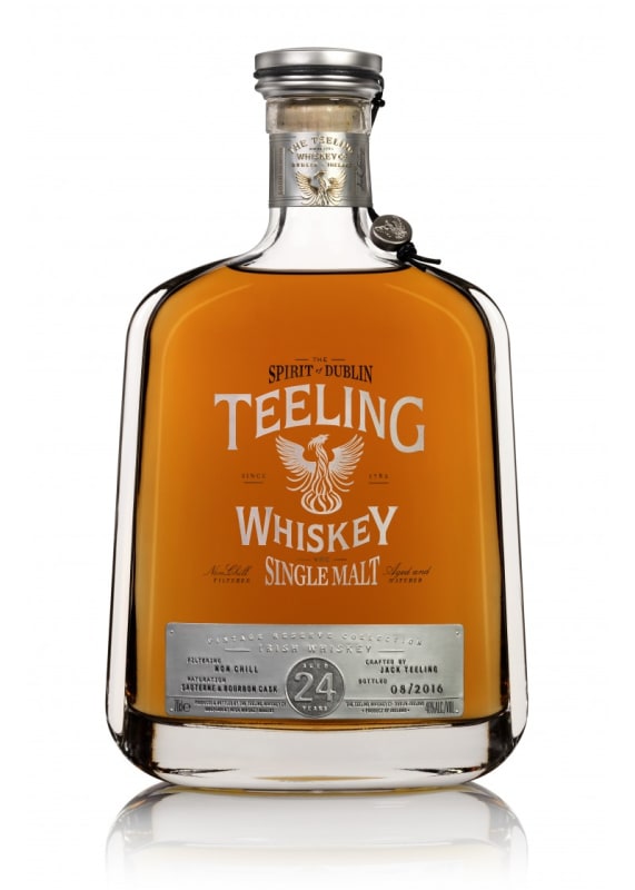 Teeling 24 Year Vintage Reserve Single Malt Irish Whiskey Front Bottle Shot