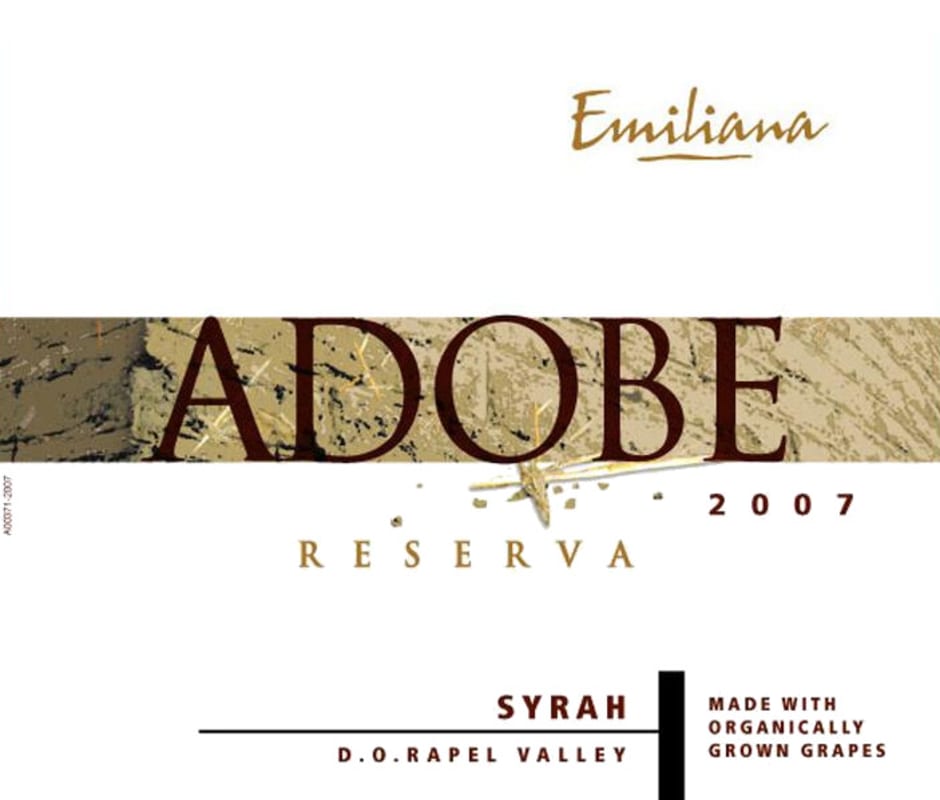 Emiliana Adobe Reserva Syrah 2007 Front Label