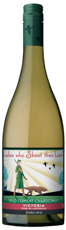 Fowles Wine Ladies Who Shoot Their Lunch Chardonnay 2018 Front Bottle Shot