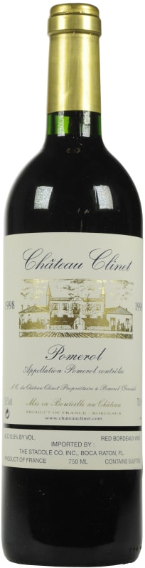 Chateau Clinet 1998 Front Bottle Shot