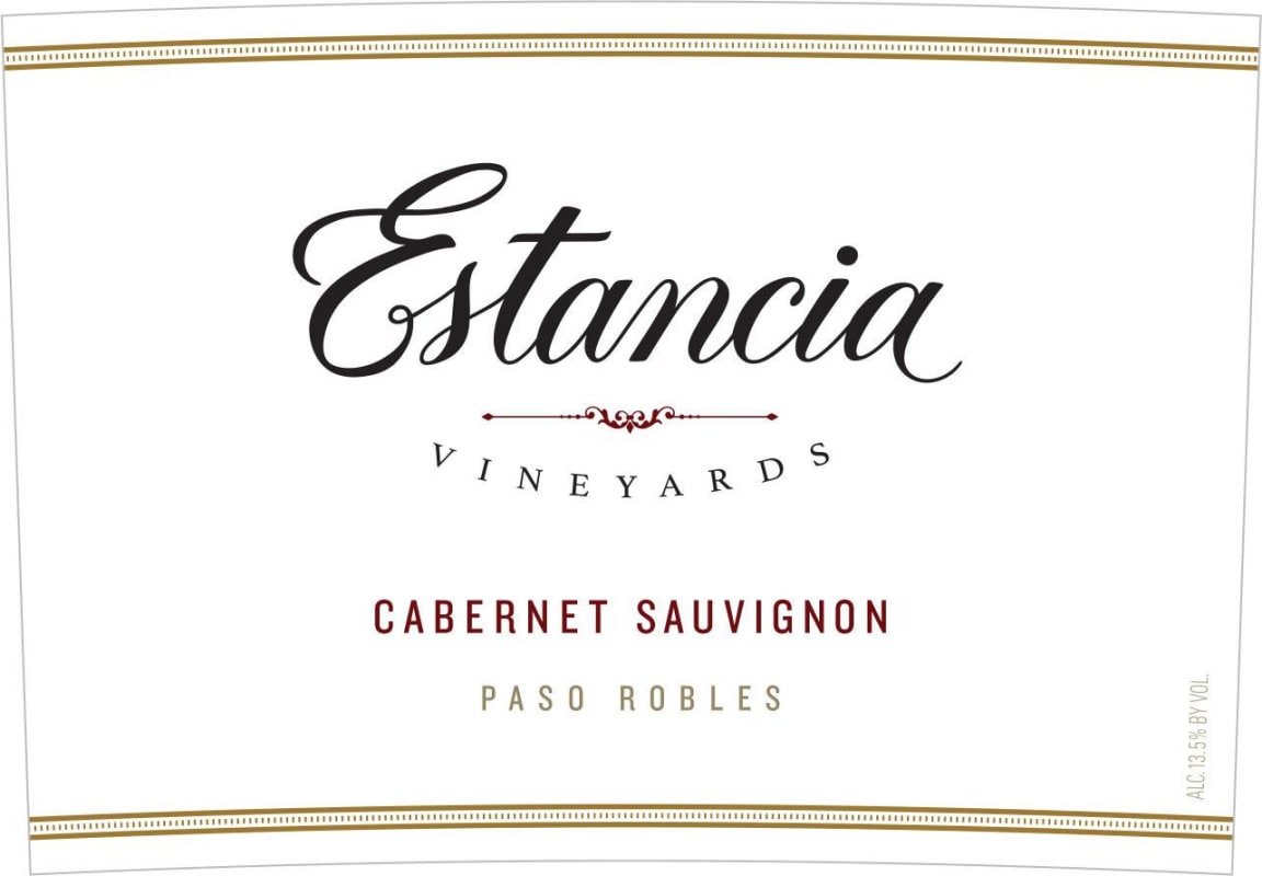 Estancia Paso Robles Cabernet Sauvignon 2016 Front Label