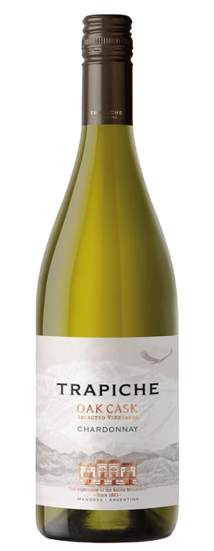 Trapiche Oak Cask Chardonnay 2022 Front Bottle Shot