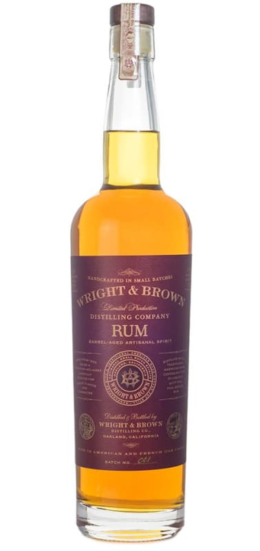 Wright & Brown Distilling Co. Barrel Aged Rum Front Bottle Shot