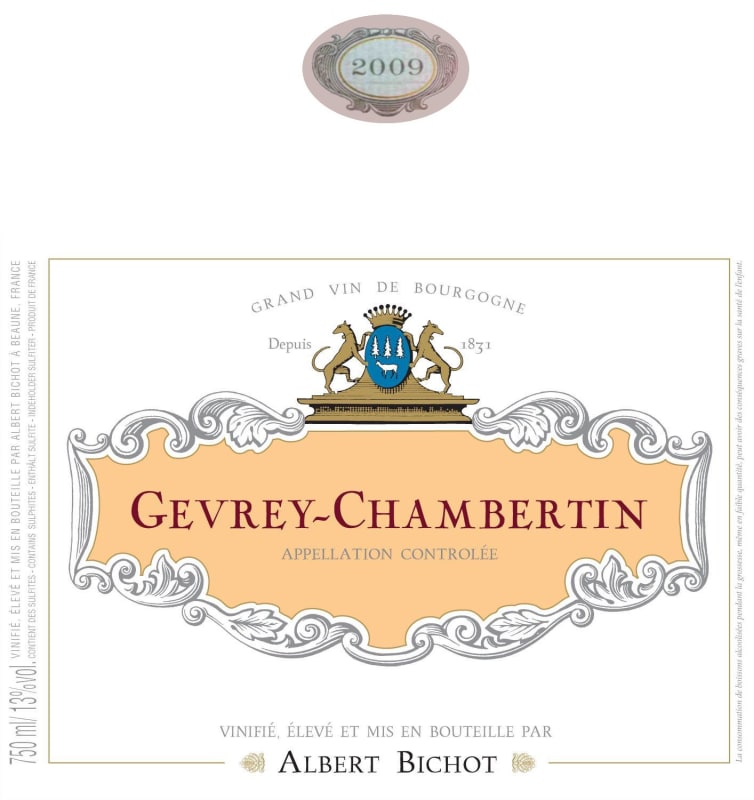 Albert Bichot Gevrey-Chambertin 2009 Front Label