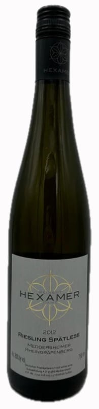 Hexamer Meddersheimer Rheingrafenberg Riesling Spatlese 2012 Front Bottle Shot
