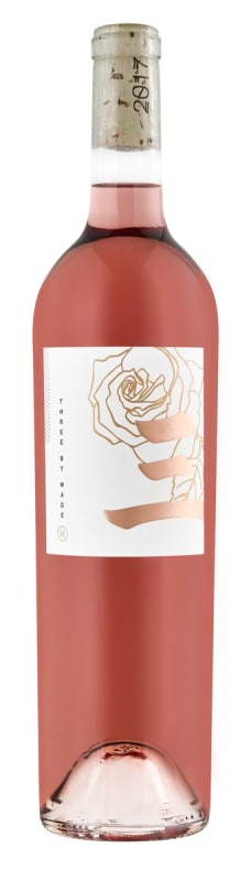 Wade Cellars Three By Wade Rose 2018 Front Bottle Shot