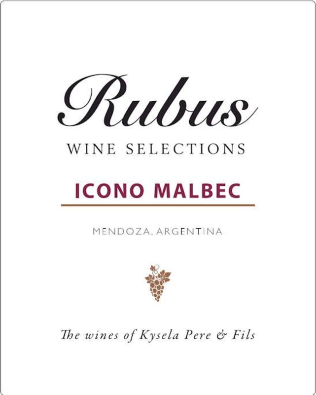 Rubus Icono Malbec 2015 Front Label